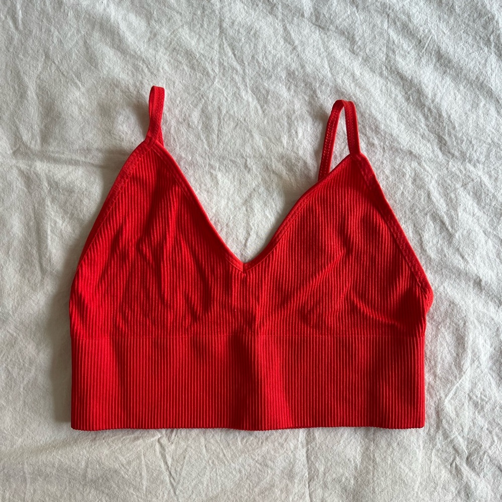 Urban Outfitters Red Seamless Bra